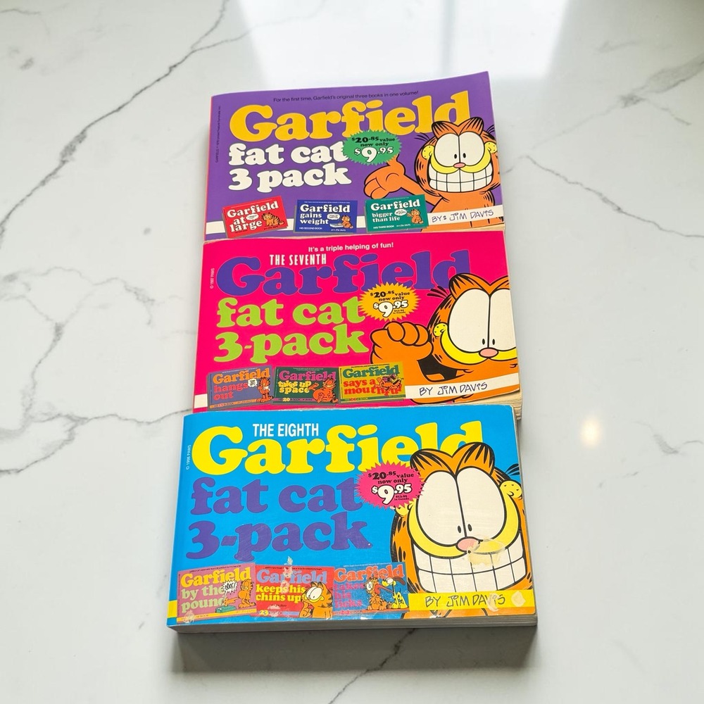 Garfield Fat Cat 3-Pack Books Set of 3 Volumes 1 7 8 Jim Davis